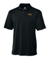 Pittsburgh Pirates City Connect Cutter & Buck Genre Textured Solid Mens Polo Black Mannequin Thumbnail Image