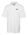 Pittsburgh Pirates City Connect Cutter & Buck Genre Textured Solid Mens Polo White Mannequin Thumbnail Image