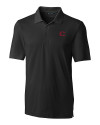 Cincinnati Reds City Connect Cutter & Buck Forge Stretch Mens Big and Tall Polo Black Mannequin Thumbnail Image