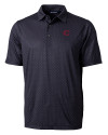 Cincinnati Reds City Connect Cutter & Buck Pike Double Dot Print Stretch Mens Polo Black Mannequin Thumbnail Image