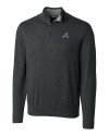 Atlanta Braves City Connect Cutter & Buck Lakemont Tri-Blend Mens Quarter Zip Pullover Sweater Charcoal Heather Mannequin Thumbnail Image