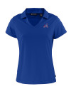 Atlanta Braves City Connect Cutter & Buck Daybreak Eco Recycled Womens V-neck Polo Tour Blue Mannequin Thumbnail Image