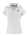Atlanta Braves City Connect Cutter & Buck Daybreak Eco Recycled Womens V-neck Polo White Mannequin Thumbnail Image