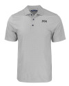 Pittsburgh Pirates City Connect Cutter & Buck Pike Eco Tonal Geo Print Stretch Recycled Mens Polo Elemental Grey Mannequin Thumbnail Image
