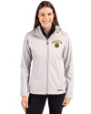 Seattle Mariners City Connect Cutter & Buck Evoke Softshell Recycled Full Zip Womens Jacket CONCRETE Front Thumbnail Image