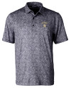 Texas Rangers City Connect Cutter & Buck Pike Constellation Print Stretch Mens Polo Black Mannequin Thumbnail Image