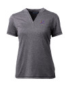 Atlanta Braves City Connect Cutter & Buck Forge Eco Heathered Stretch Womens Blade Top Charcoal Heather Mannequin Thumbnail Image