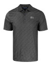 The Ivy League Cutter & Buck Pike Eco Pebble Print Stretch Recycled Mens Polo Black Mannequin Thumbnail Image
