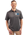 BIG 10 Conference Cutter & Buck Forge Eco Stretch Recycled Mens Polo Dark Black Heather Front Thumbnail Image