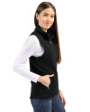 PAC-12 Conference Cutter & Buck Cascade Eco Fleece Womens Vest Black Side Thumbnail Image