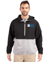 BIG 10 Conference Cutter & Buck Charter Eco Recycled Mens Anorak Jacket Black/Polished Front Thumbnail Image