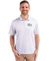 The Ivy League Cutter & Buck Pike Eco Symmetry Print Stretch Recycled Mens Big & Tall Polo White/Polished Front Thumbnail Image