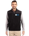 View image 1: BIG 10 Conference Cutter & Buck Cascade Epic Comfort Recycled Sherpa Fleece Mens Big & Tall Full Zip Vest Black Front
