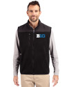 BIG 10 Conference Cutter & Buck Cascade Eco Fleece Mens Vest Black Front Thumbnail Image