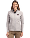 South Carolina Gamecocks College Vault Cutter & Buck Adapt Eco Knit Hybrid Recycled Womens Full Zip Jacket Polished Medium Gray Front Thumbnail Image