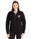 Texas Longhorns College Vault Cutter & Buck Cascade Eco Fleece Womens Full Zip Jacket Black Front Thumbnail Image