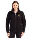Tennessee Volunteers College Vault - Cutter & Buck Cascade Eco Fleece Womens Full Zip Jacket Black Front Thumbnail Image