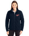 Dayton Flyers College Vault Cutter & Buck Cascade Eco Fleece Womens Full Zip Jacket Navy Blue Front Thumbnail Image