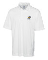 ETSU Buccaneers College Vault Cutter & Buck Genre Textured Solid Mens Polo White Mannequin Thumbnail Image