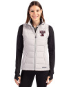Texas A and M Aggies College Vault Cutter & Buck Evoke Hybrid Softshell Recycled Womens Full Zip Vest CONCRETE Front Thumbnail Image