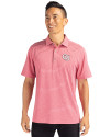 Oklahoma Sooners Vintage Cutter & Buck Forge Eco Heather Stripe Stretch Recycled Mens Big & Tall Polo Cardinal Red Heather Front Thumbnail Image