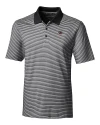 South Carolina Gamecocks College Vault Cutter & Buck Forge Tonal Stripe Stretch Mens Big and Tall Polo Black Mannequin Thumbnail Image