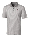 South Carolina Gamecocks College Vault Cutter & Buck Forge Tonal Stripe Stretch Mens Big and Tall Polo Polished Medium Gray Mannequin Thumbnail Image
