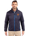 View image 4: Syracuse Orange College Vault Cutter & Buck Rainier Recycled Insulated Puffer Mens Full Zip Jacket Dark Navy Front
