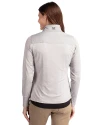 Texas A and M Aggies College Vault Cutter & Buck Stealth Hybrid Quilted Womens Full Zip Windbreaker Jacket Polished Medium Gray Back Thumbnail Image