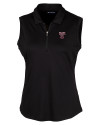 Texas A and M Aggies College Vault Cutter & Buck Forge Stretch Womens Sleeveless Polo Black Mannequin Thumbnail Image
