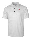 SMU Mustangs College Vault Cutter & Buck Pike Double Dot Print Stretch Mens Big and Tall Polo Charcoal Mannequin Thumbnail Image
