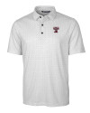 Texas A and M Aggies College Vault Cutter & Buck Pike Double Dot Print Stretch Mens Big and Tall Polo Charcoal Mannequin Thumbnail Image