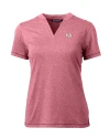 Oklahoma Sooners Vintage Cutter & Buck Forge Eco Heathered Stretch Womens Blade Top Cardinal Red Heather Mannequin Thumbnail Image