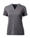 Oklahoma Sooners Vintage Cutter & Buck Forge Eco Heathered Stretch Womens Blade Top Charcoal Heather Mannequin Thumbnail Image