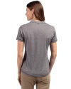 Syracuse Orange College Vault Cutter & Buck Forge Eco Heathered Stretch Womens Blade Top Charcoal Heather Back Thumbnail Image