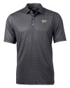 Vanderbilt Commodores College Vault Cutter & Buck Pike Banner Print Stretch Mens Polo Black Mannequin Thumbnail Image