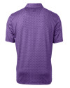 Kansas State Wildcats Wabash Vintage Cutter & Buck Pike Banner Print Stretch Mens Polo College Purple Mannequin Back Thumbnail Image