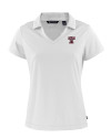 Texas A and M Aggies College Vault Cutter & Buck Daybreak Eco Recycled Womens V-neck Polo White Mannequin Thumbnail Image