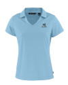 Citadel Bulldogs Vintage Cutter & Buck Daybreak Eco Recycled Womens V-neck Polo Atlas Light Blue Mannequin Thumbnail Image