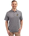 ETSU Buccaneers College Vault Cutter & Buck Forge Eco Double Stripe Stretch Recycled Mens Big &Tall Polo Navy Blue/White Front Thumbnail Image