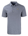 North Carolina Tar Heels College Vault Cutter & Buck Forge Eco Double Stripe Stretch Recycled Mens Polo Navy Blue/White Mannequin Thumbnail Image