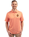 Syracuse Orange College Vault Cutter & Buck Forge Eco Double Stripe Stretch Recycled Mens Polo College Orange/White Front Thumbnail Image