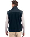 ETSU Buccaneers College Vault Cutter & Buck Cascade Eco Sherpa Mens Big and Tall Fleece Vest Navy Blue Back Thumbnail Image