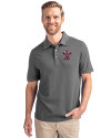 Texas A and M Aggies College Vault Cutter & Buck Advantage Eco Tri-Blend Pique Mens Big and Tall Polo Elemental Grey Front Thumbnail Image