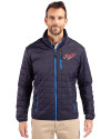 Dayton Flyers College Vault Cutter & Buck Rainier PrimaLoft®  Mens Big and Tall Eco Insulated Puffer Jacket Dark Navy/Silver Front Thumbnail Image