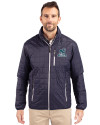 Citadel Bulldogs Vintage Cutter & Buck Rainier PrimaLoft®  Mens Big and Tall Eco Insulated Puffer Jacket Dark Navy/Silver Front Thumbnail Image