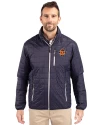 View image 4: Syracuse Orange College Vault Cutter & Buck Rainier Recycled Insulated Puffer Mens Big & Tall Full Zip Jacket Dark Navy/Silver Front