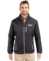 Vanderbilt Commodores College Vault Cutter & Buck Rainier PrimaLoft®  Mens Big and Tall Eco Insulated Puffer Jacket Black Front Thumbnail Image