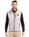 North Carolina Tar Heels College Vault Cutter & Buck Rainier PrimaLoft® Mens Big and Tall Eco Insulated Full Zip Puffer Vest Polished Medium Gray Front Thumbnail Image