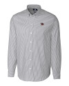 South Carolina Gamecocks College Vault Cutter & Buck Stretch Oxford Stripe Mens Long Sleeve Dress Shirt Charcoal Mannequin Thumbnail Image